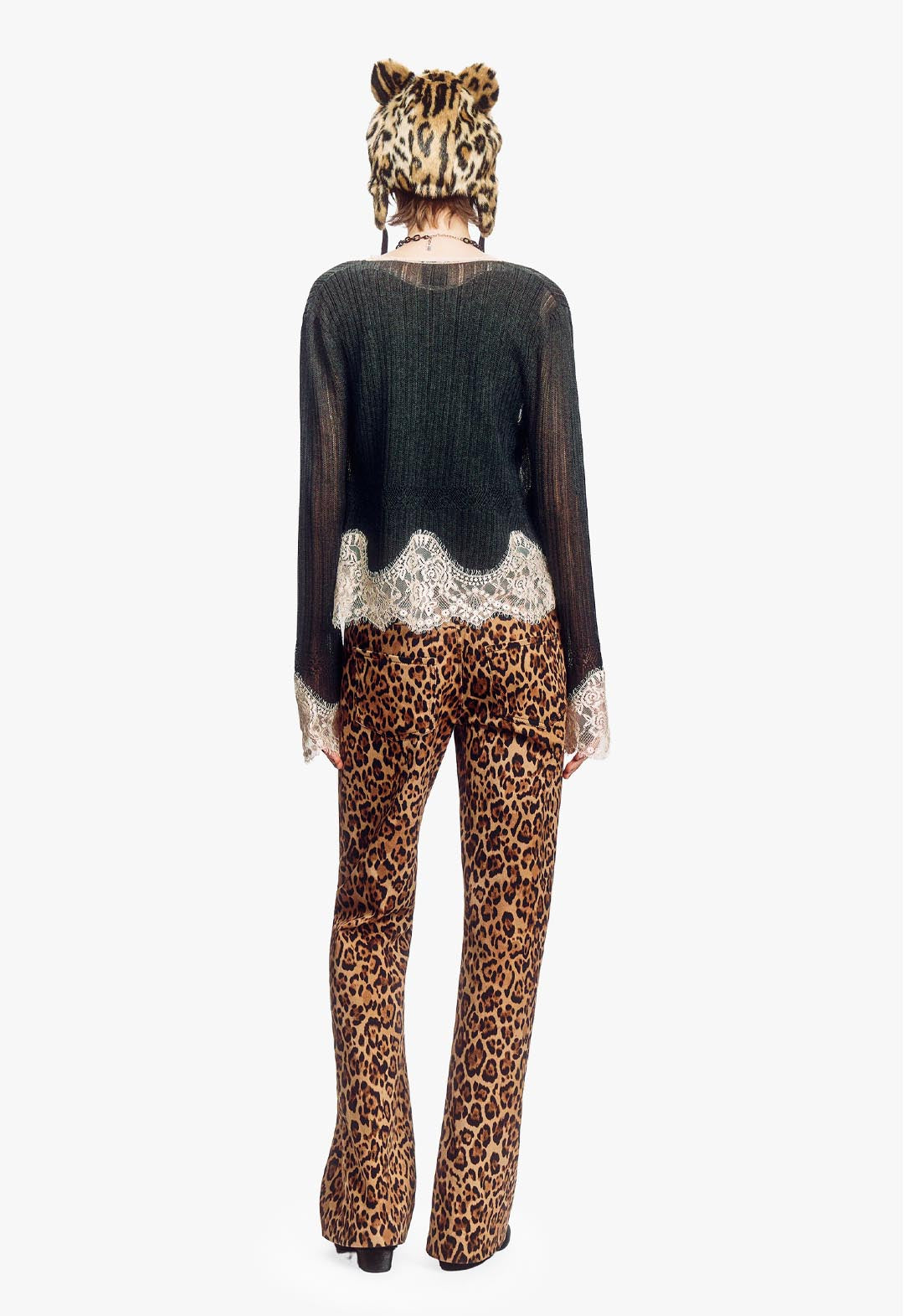 LINGERIE LACE KNIT CARDIGAN