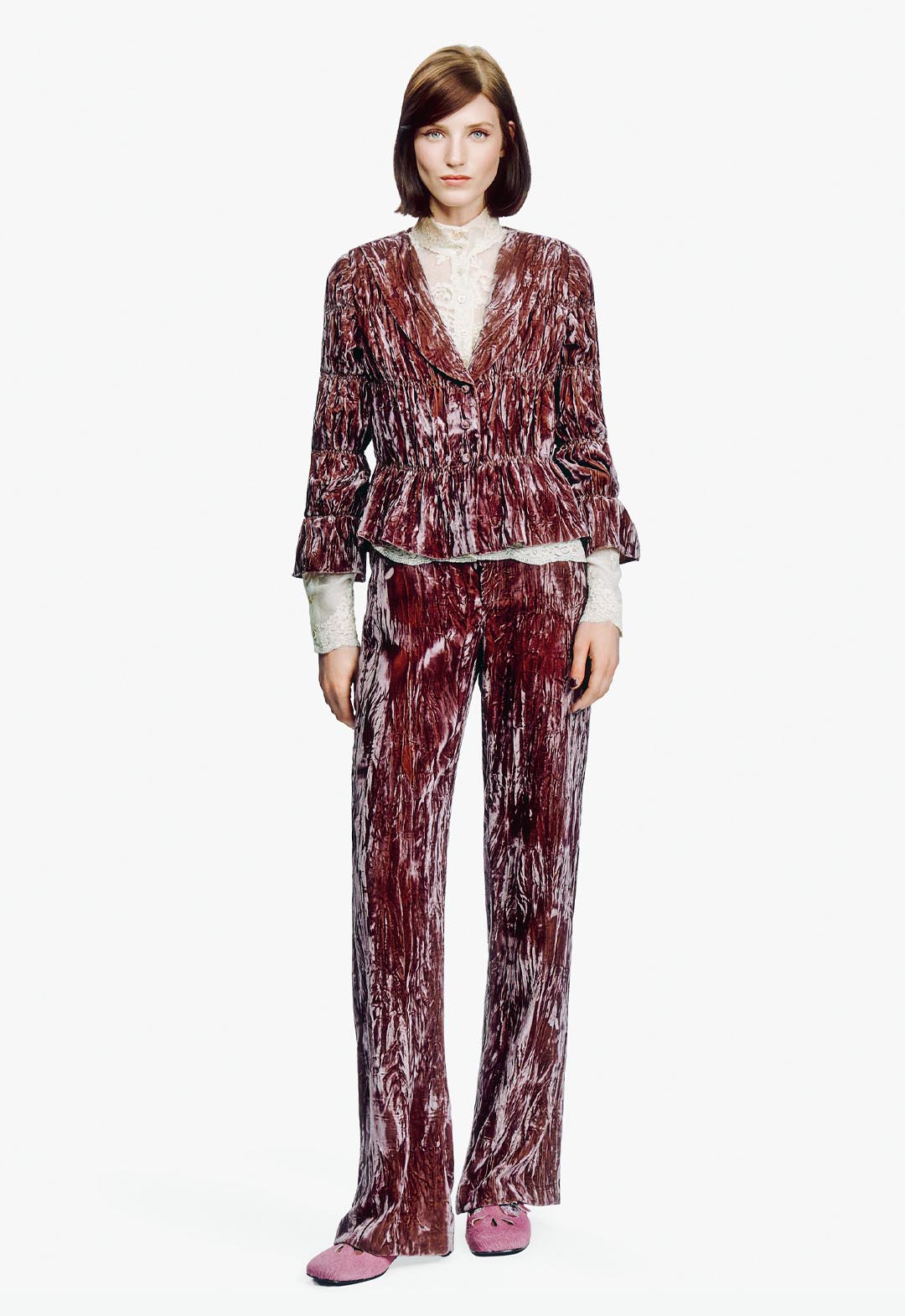 CRUSHED VELVET VICTORIAN BLOUSE