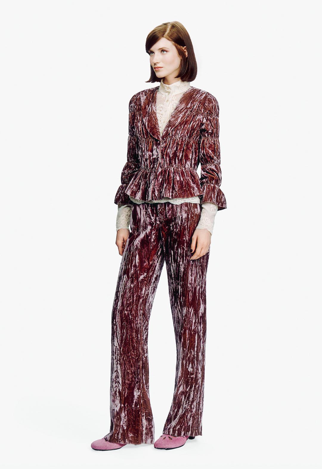CRUSHED VELVET VICTORIAN BLOUSE
