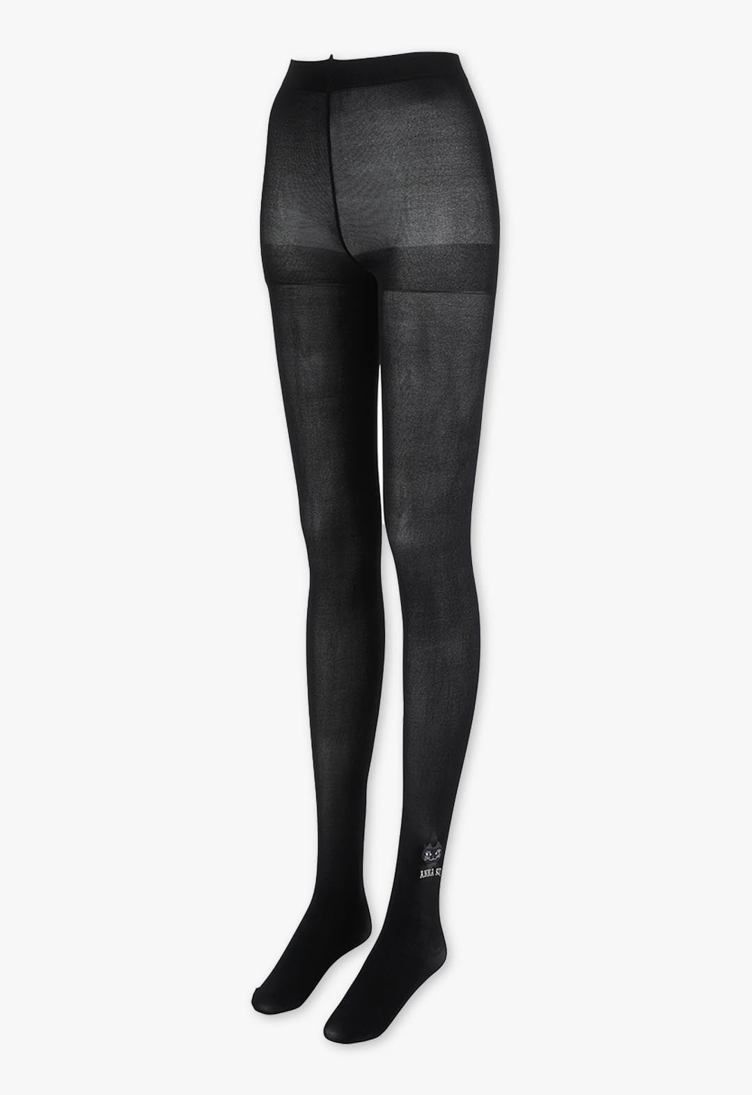 One-point logo embroidered tights