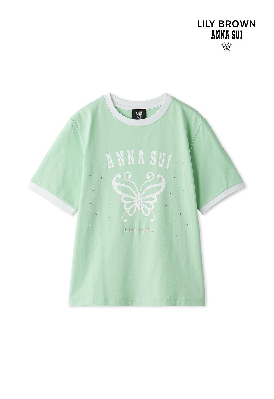 【LILY BROWN×ANNA SUI】バタフライリンガーストーンTシャツ