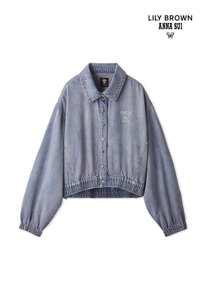 【LILY BROWN×ANNA SUI】鉚釘牛仔襯衫式夾克