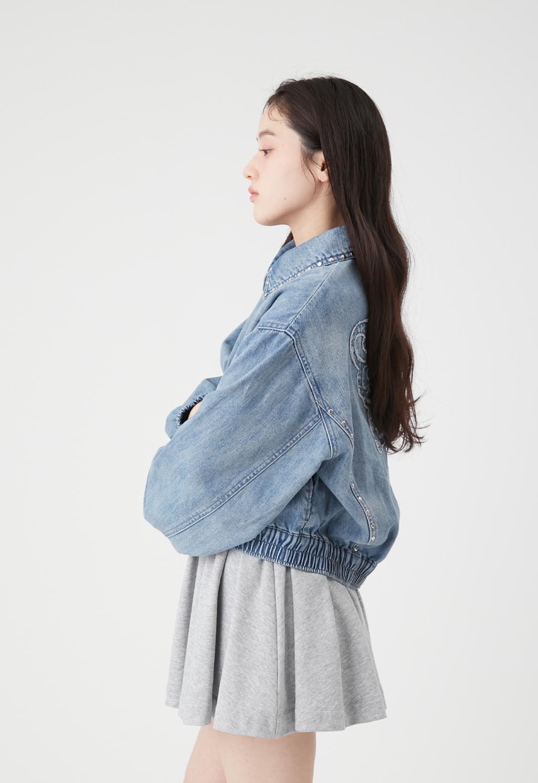 LILY BROWN×ANNA SUI】Studded Denim Shirt Blouson