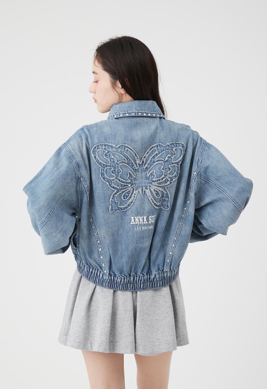 LILY BROWN×ANNA SUI】Studded Denim Shirt Blouson