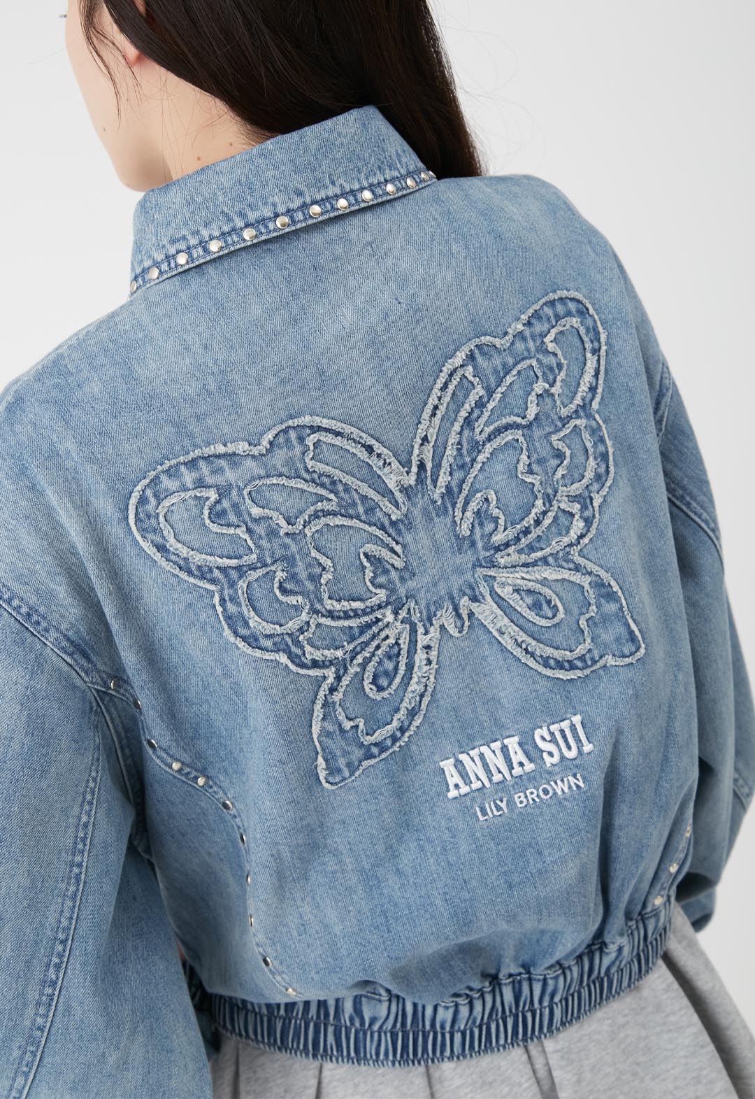 LILY BROWN×ANNA SUI】Studded Denim Shirt Blouson