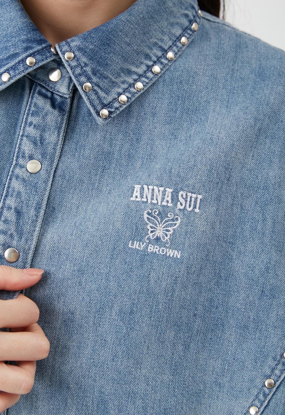 LILY BROWN×ANNA SUI】Studded Denim Shirt Blouson