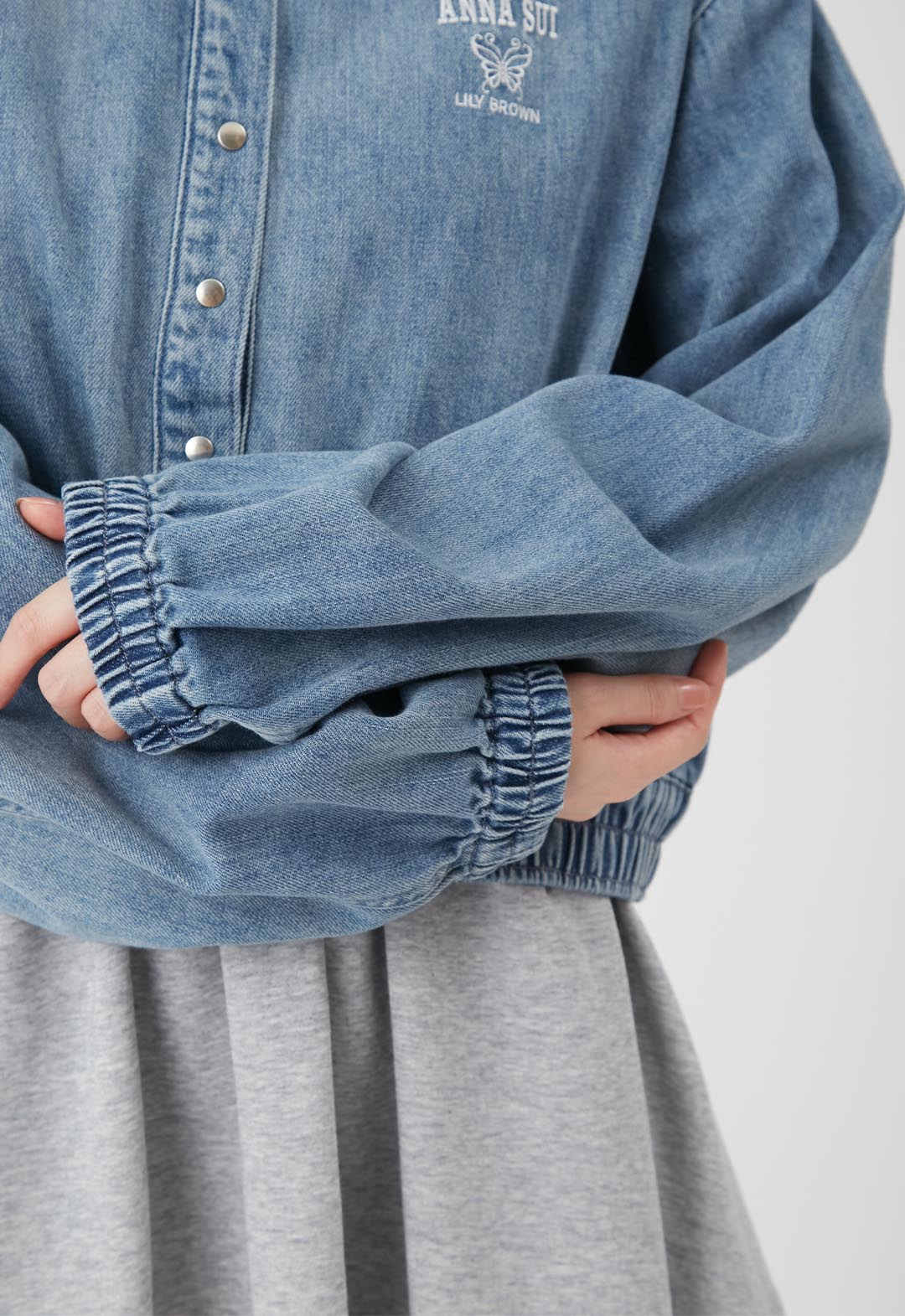LILY BROWN×ANNA SUI】Studded Denim Shirt Blouson