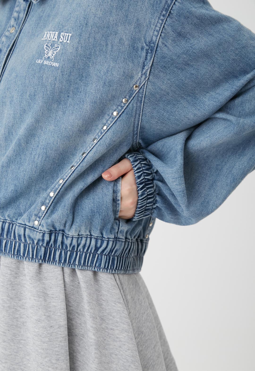 LILY BROWN×ANNA SUI】Studded Denim Shirt Blouson