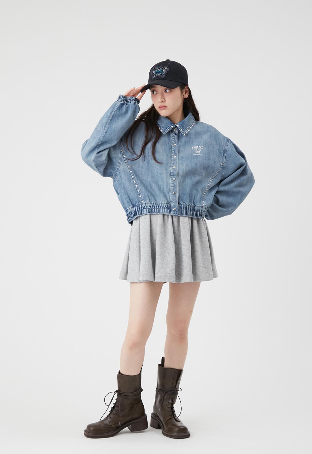 LILY BROWN×ANNA SUI】Studded Denim Shirt Blouson