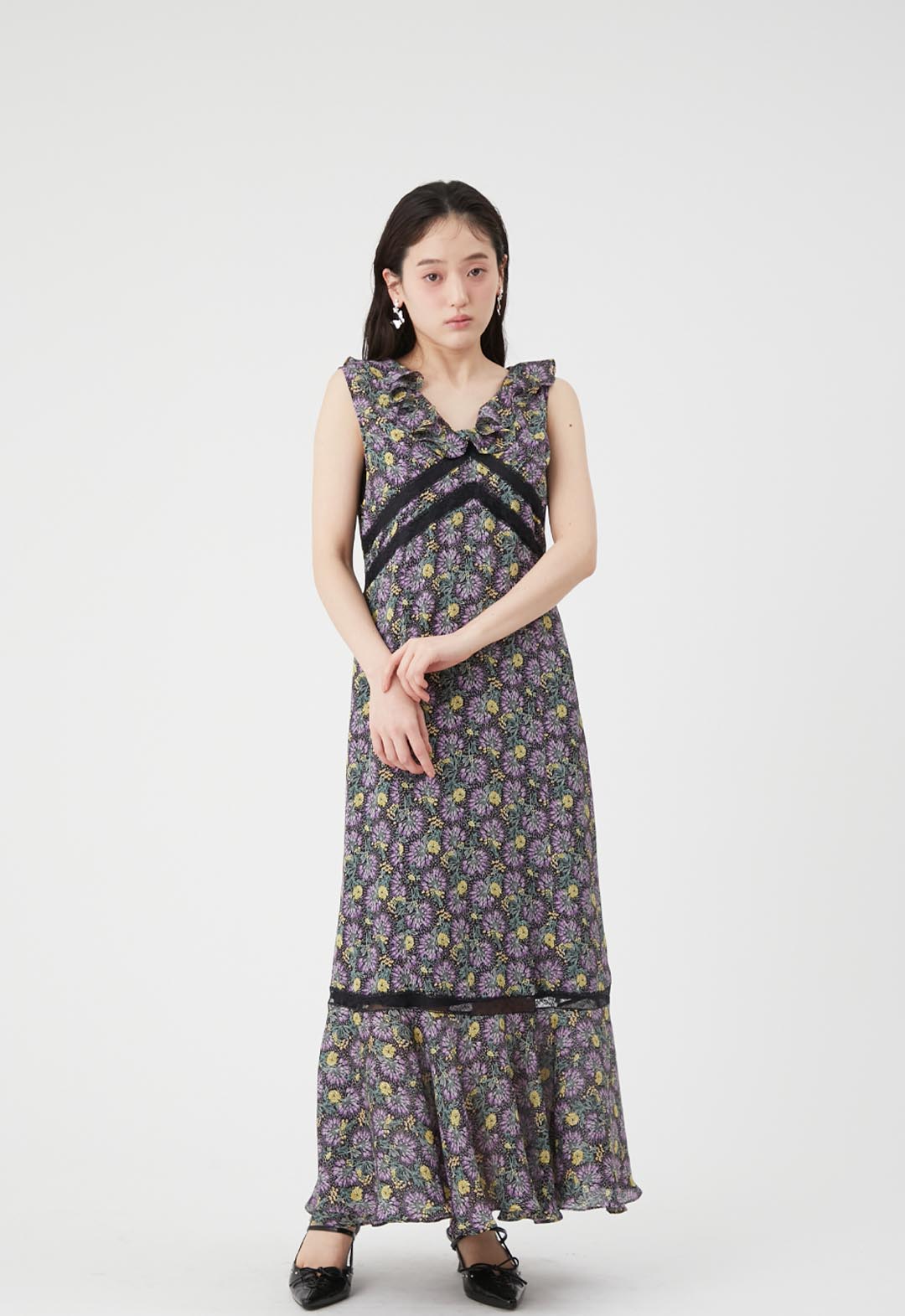 LILY BROWN×ANNA SUI】Flower Print Dress