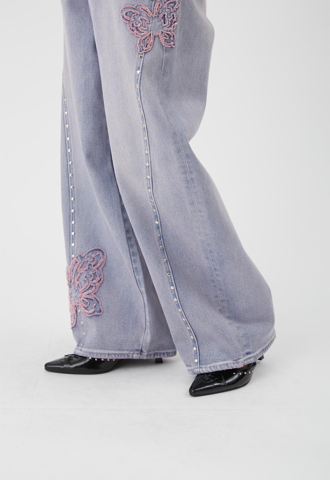 【LILY BROWN×ANNA SUI】Butterfly Wide Denim Pants