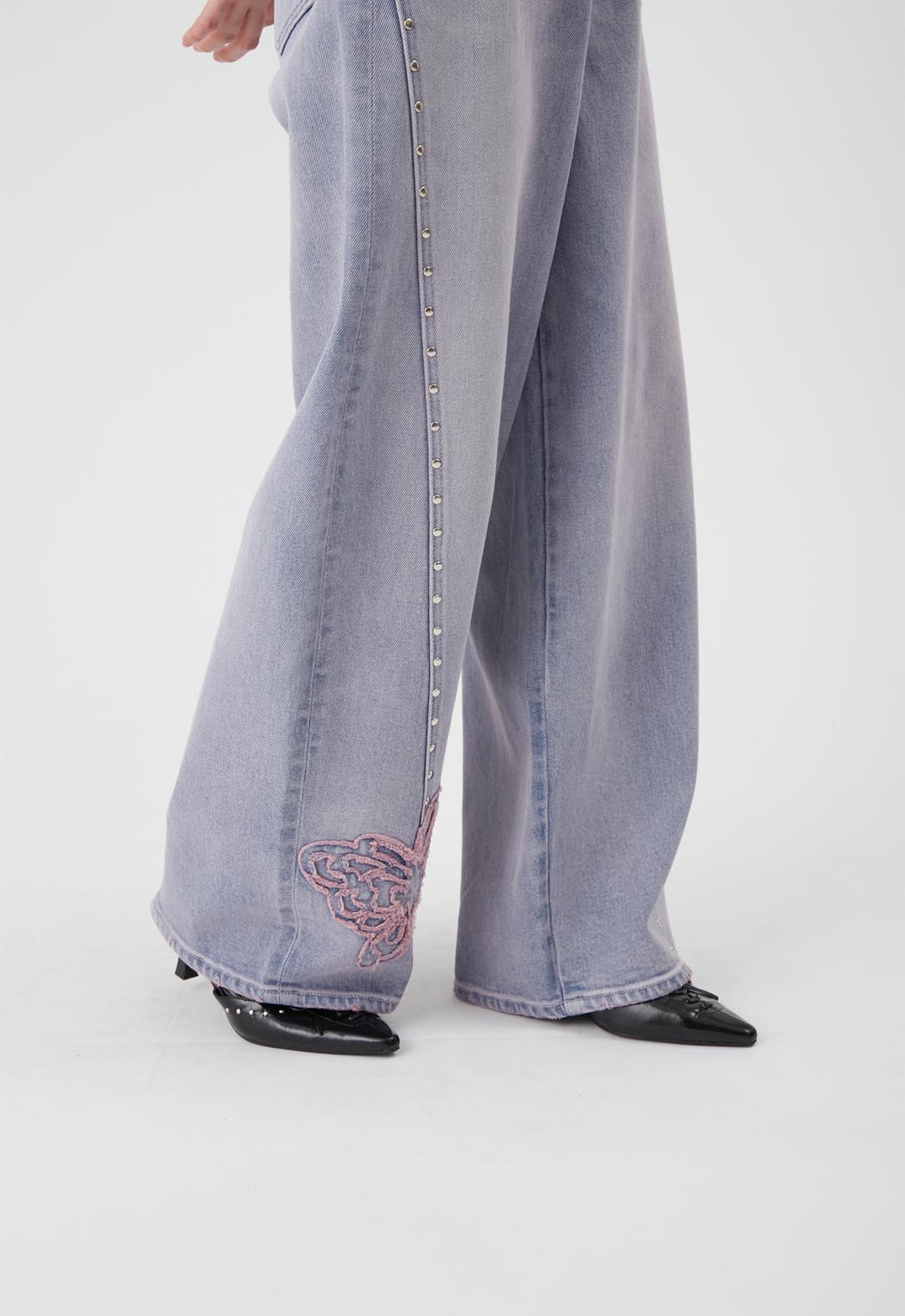 【LILY BROWN×ANNA SUI】Butterfly Wide Denim Pants