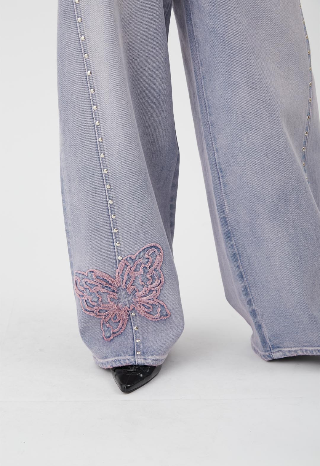 【LILY BROWN×ANNA SUI】Butterfly Wide Denim Pants