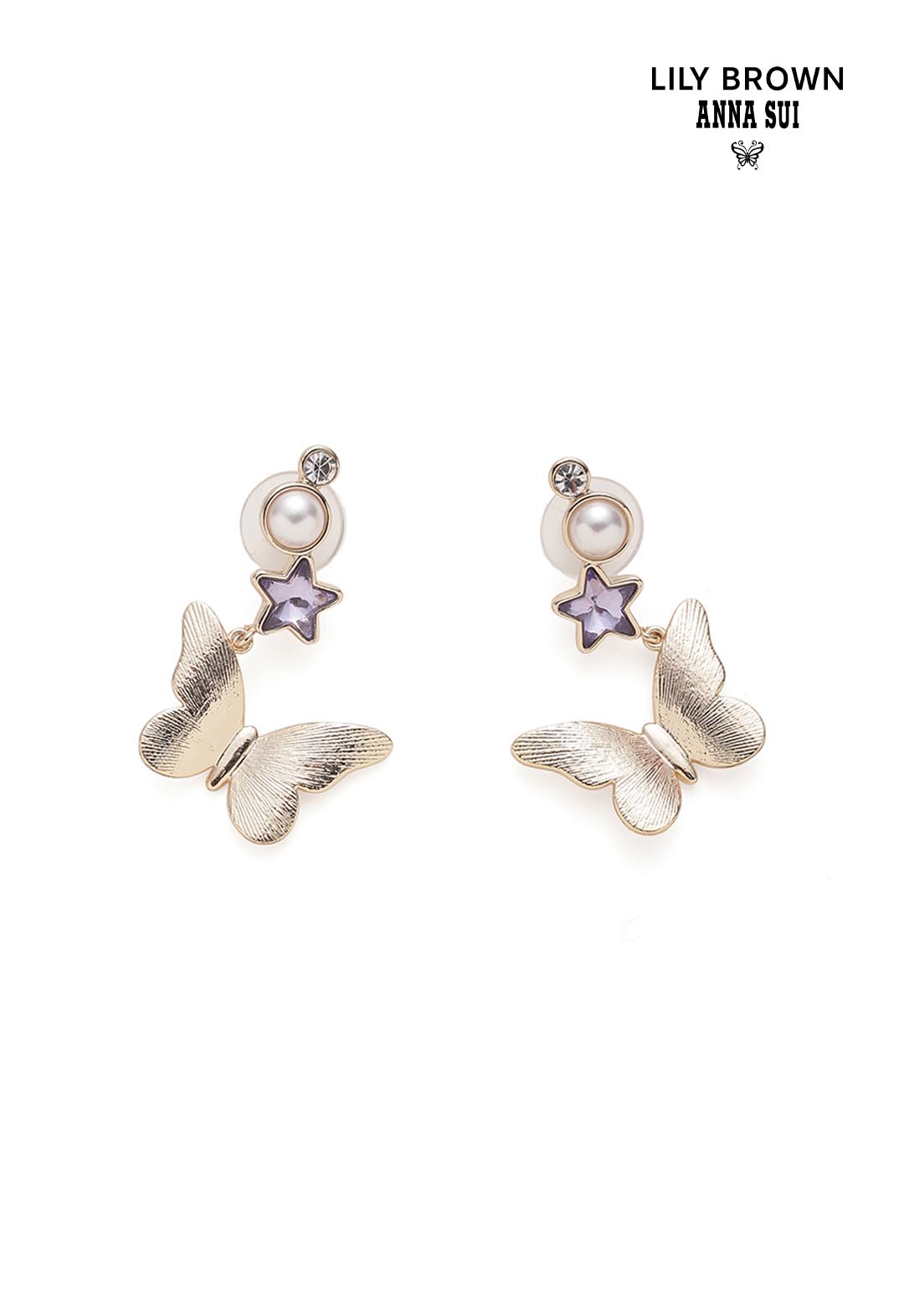 【LILY BROWN×ANNA SUI】バタフライスターピアス