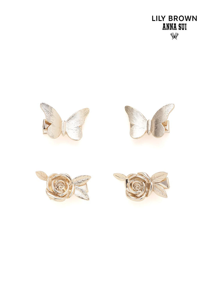 【LILY BROWN×ANNA SUI】バタフライ＆ローズヘアクリップセット