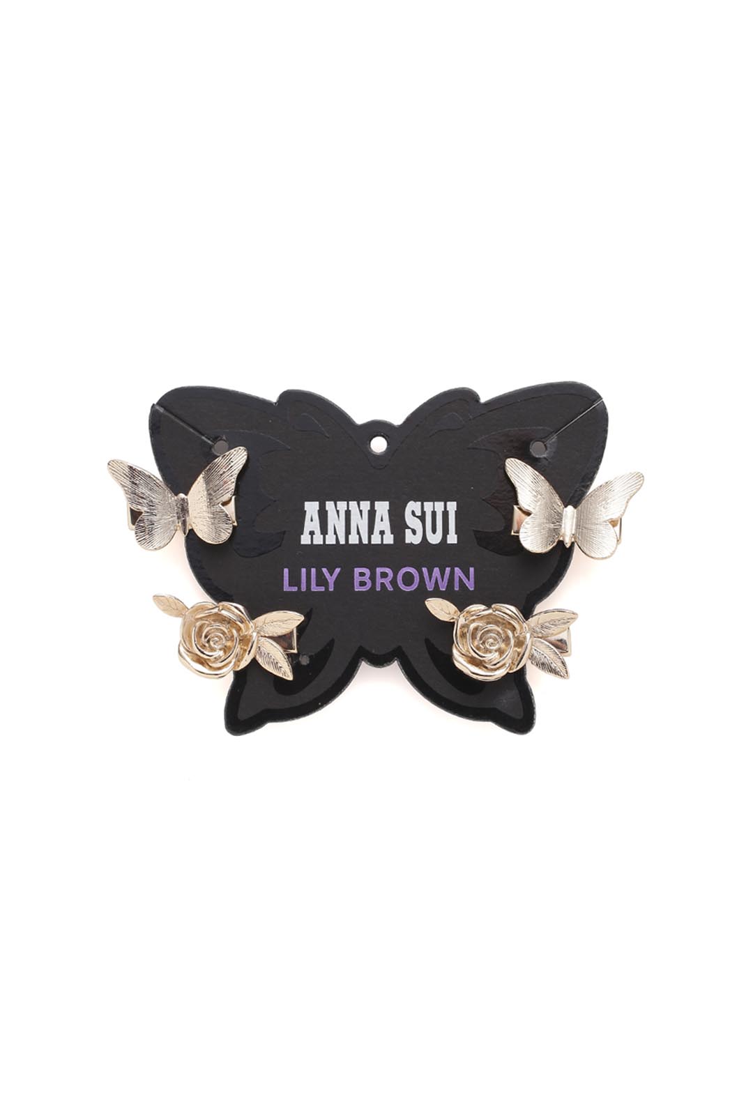 【LILY BROWN×ANNA SUI】Butterfly & Rose Hair Clip Set