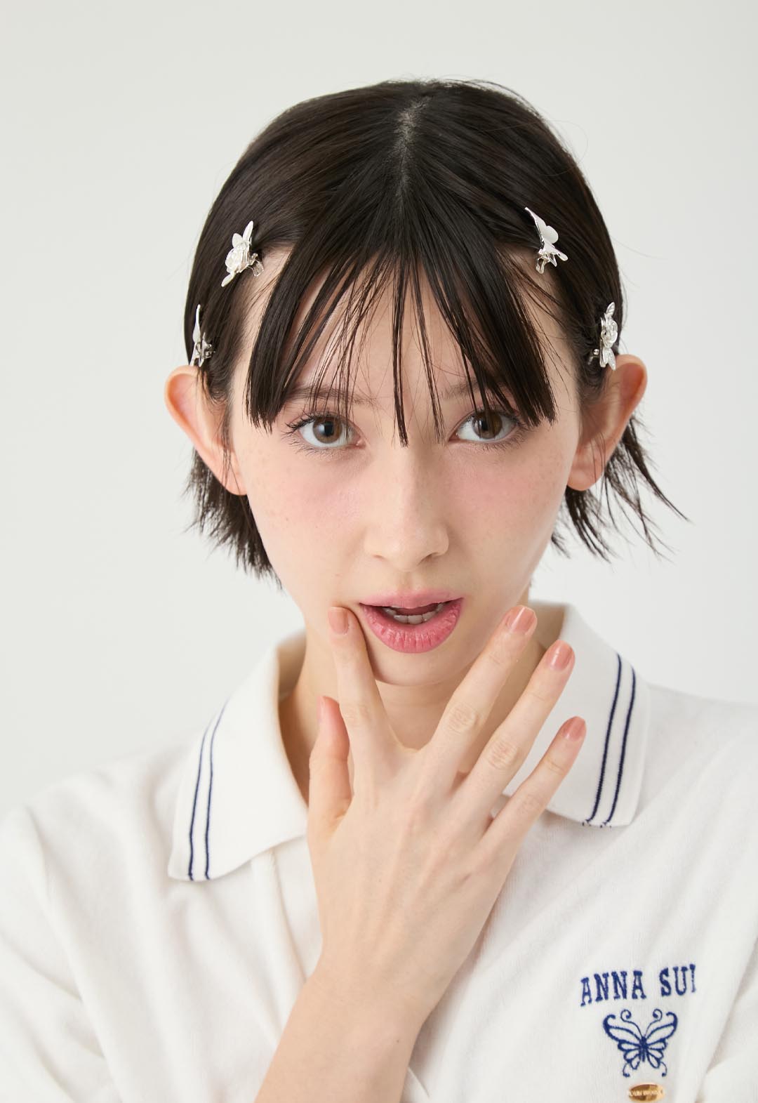 【LILY BROWN×ANNA SUI】Butterfly & Rose Hair Clip Set