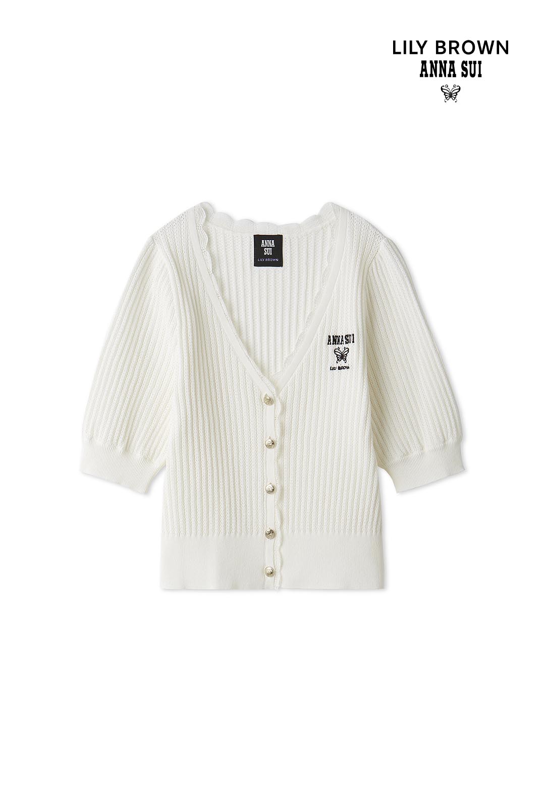 【LILY BROWN×ANNA SUI】Lace Knit Cardigan
