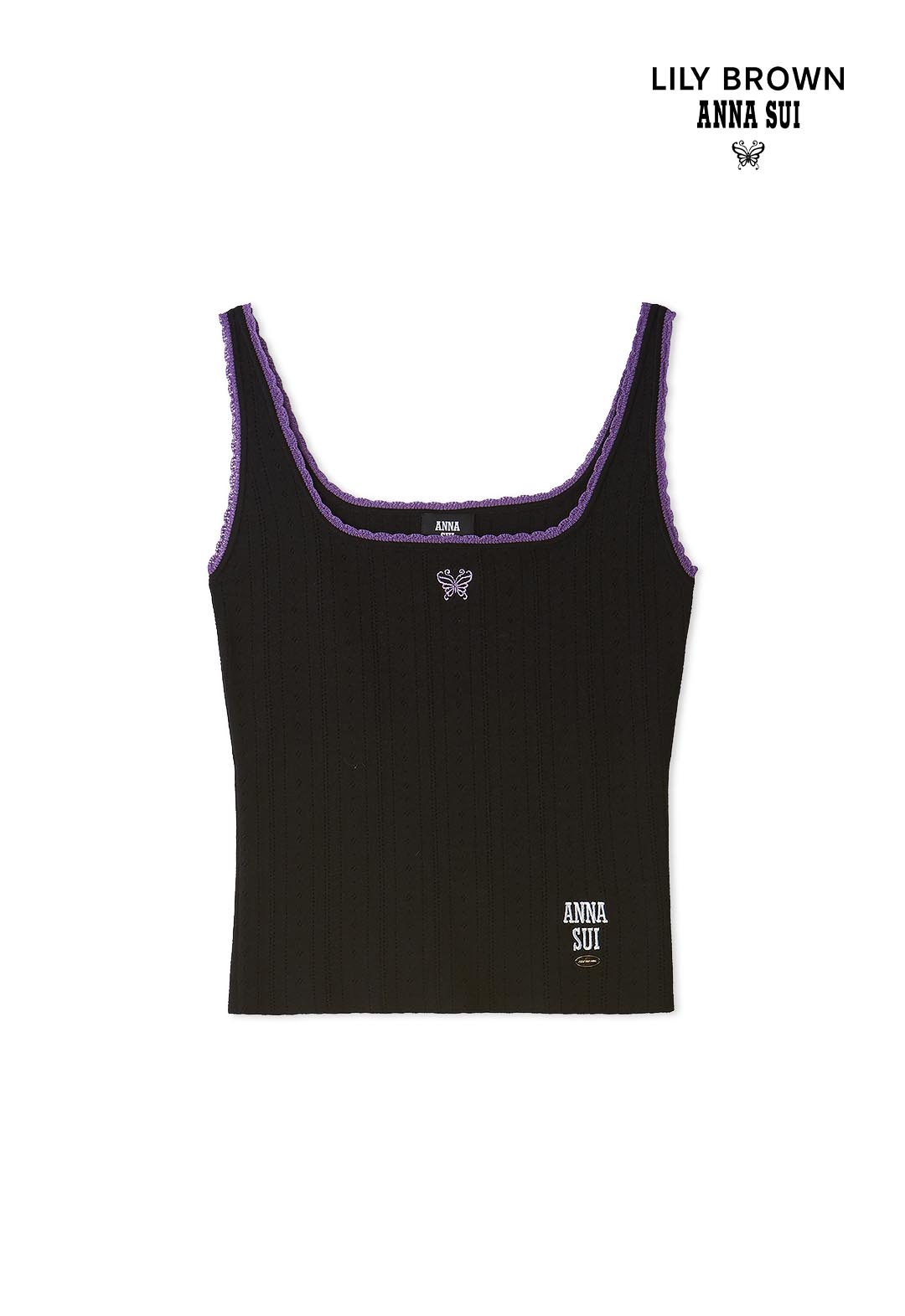 【LILY BROWN×ANNA SUI】Two-tone knit camisole