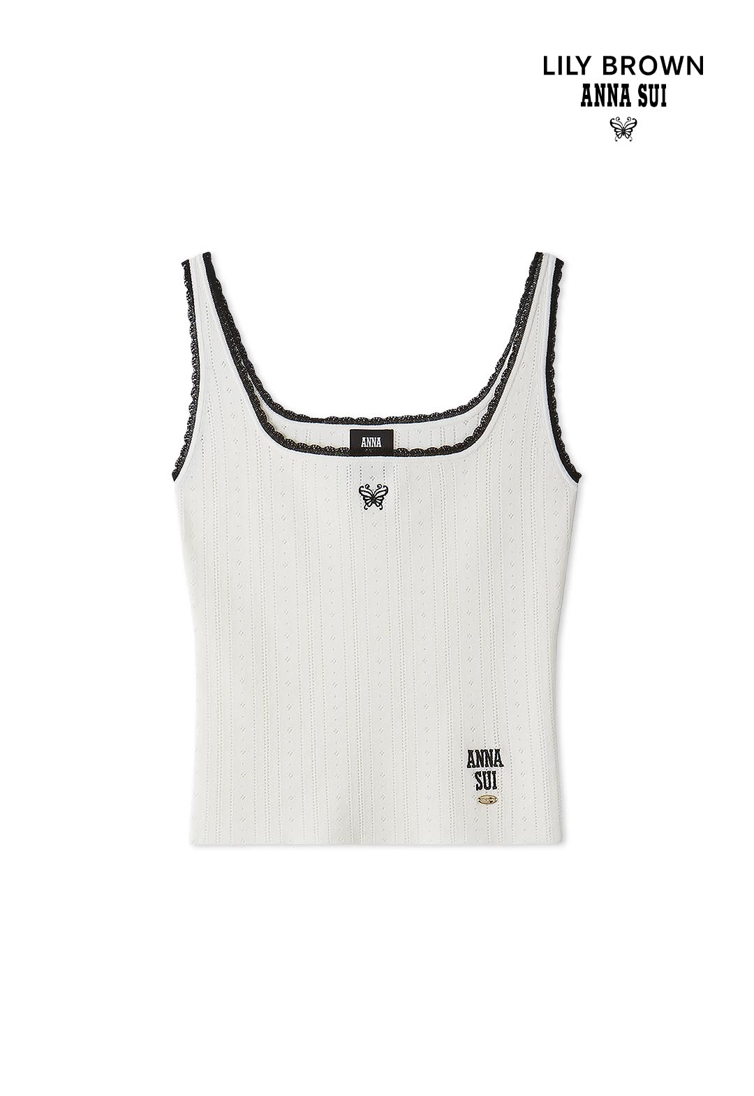 【LILY BROWN×ANNA SUI】Two-tone knit camisole