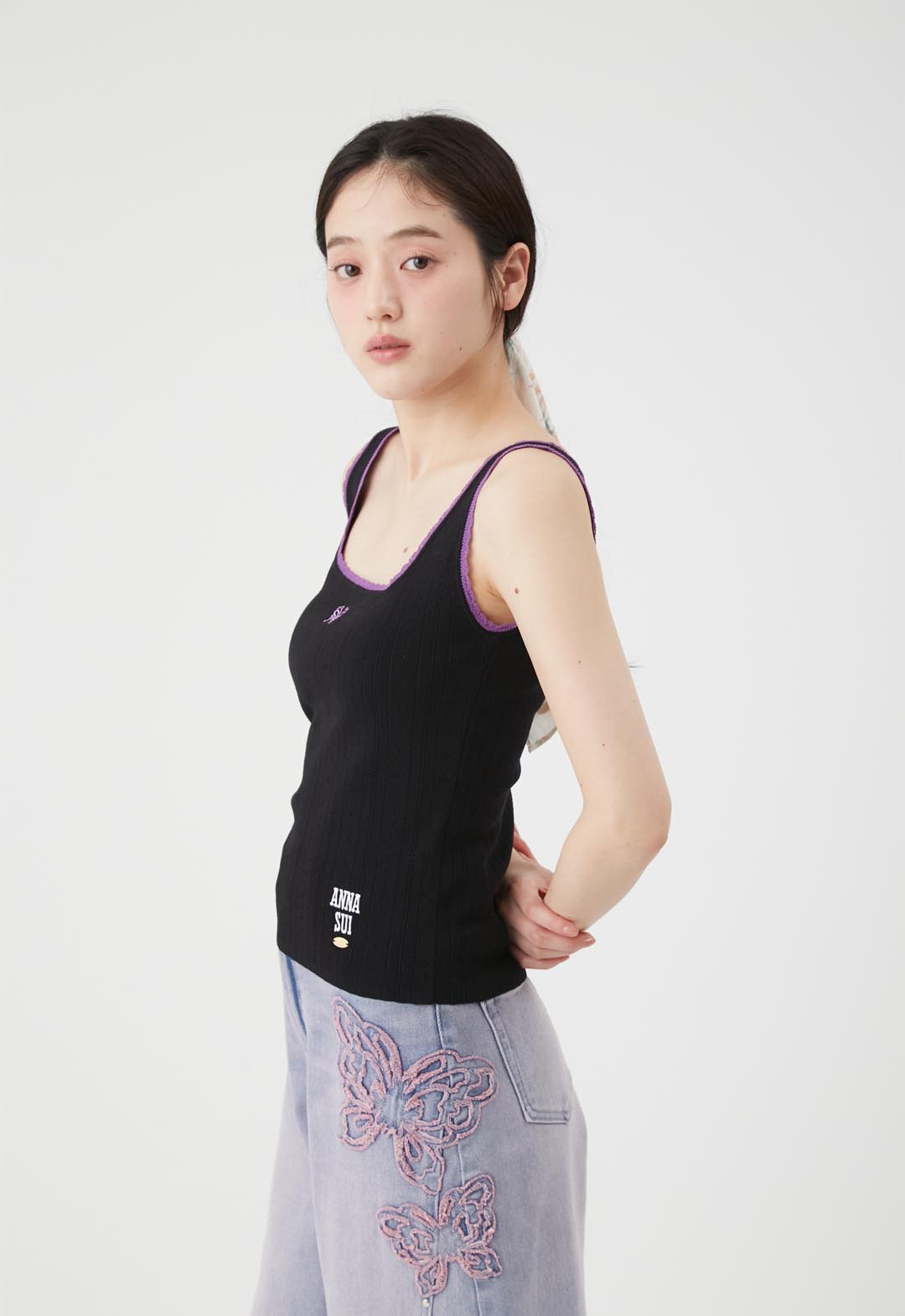 LILY BROWN×ANNASUI LILY BROWN×ANNA SUI】Two-tone knit camisole