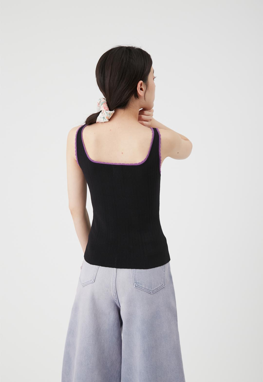 【LILY BROWN×ANNA SUI】Two-tone knit camisole