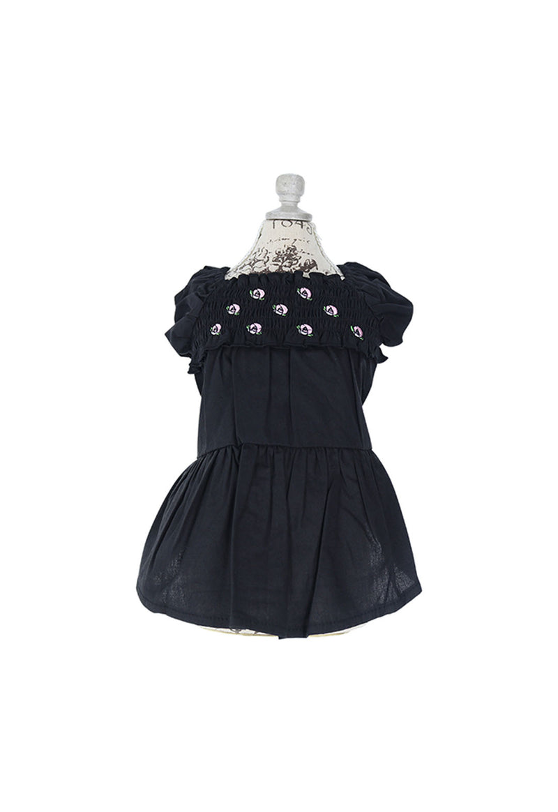 Rose Embroidery Tiered One Piece