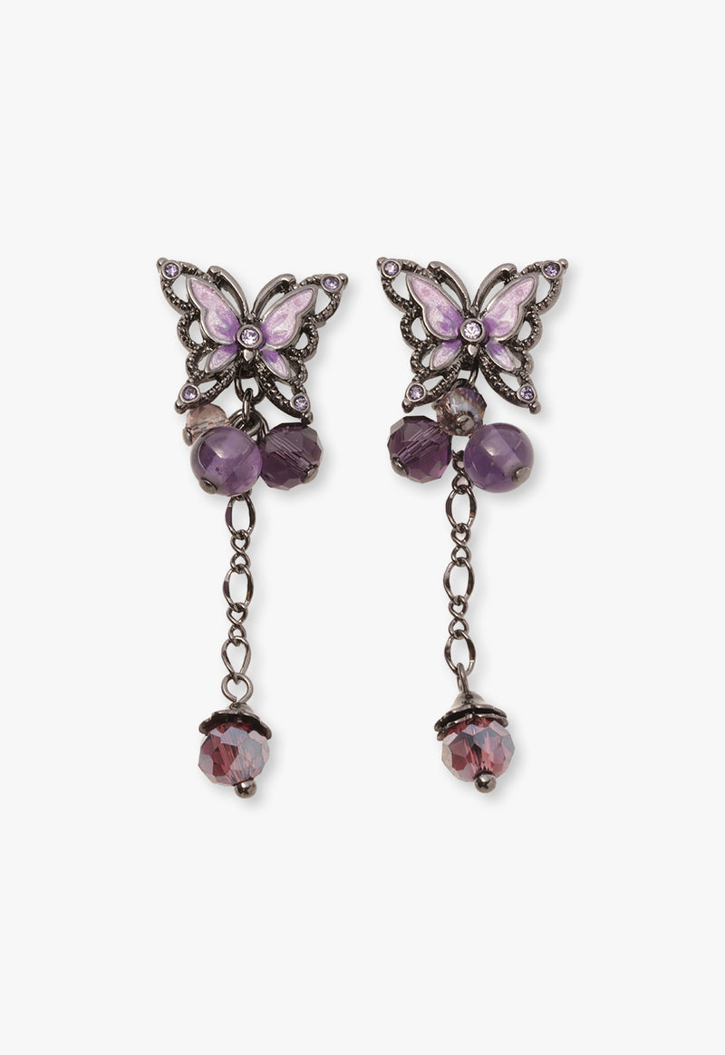 Butterfly Motif 2WAY Earrings