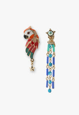 Parrot motif earrings