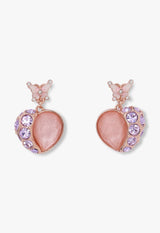 Peach motif earrings