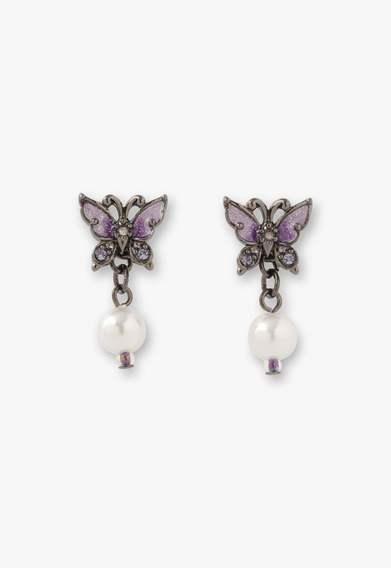 Butterfly motif earrings 3