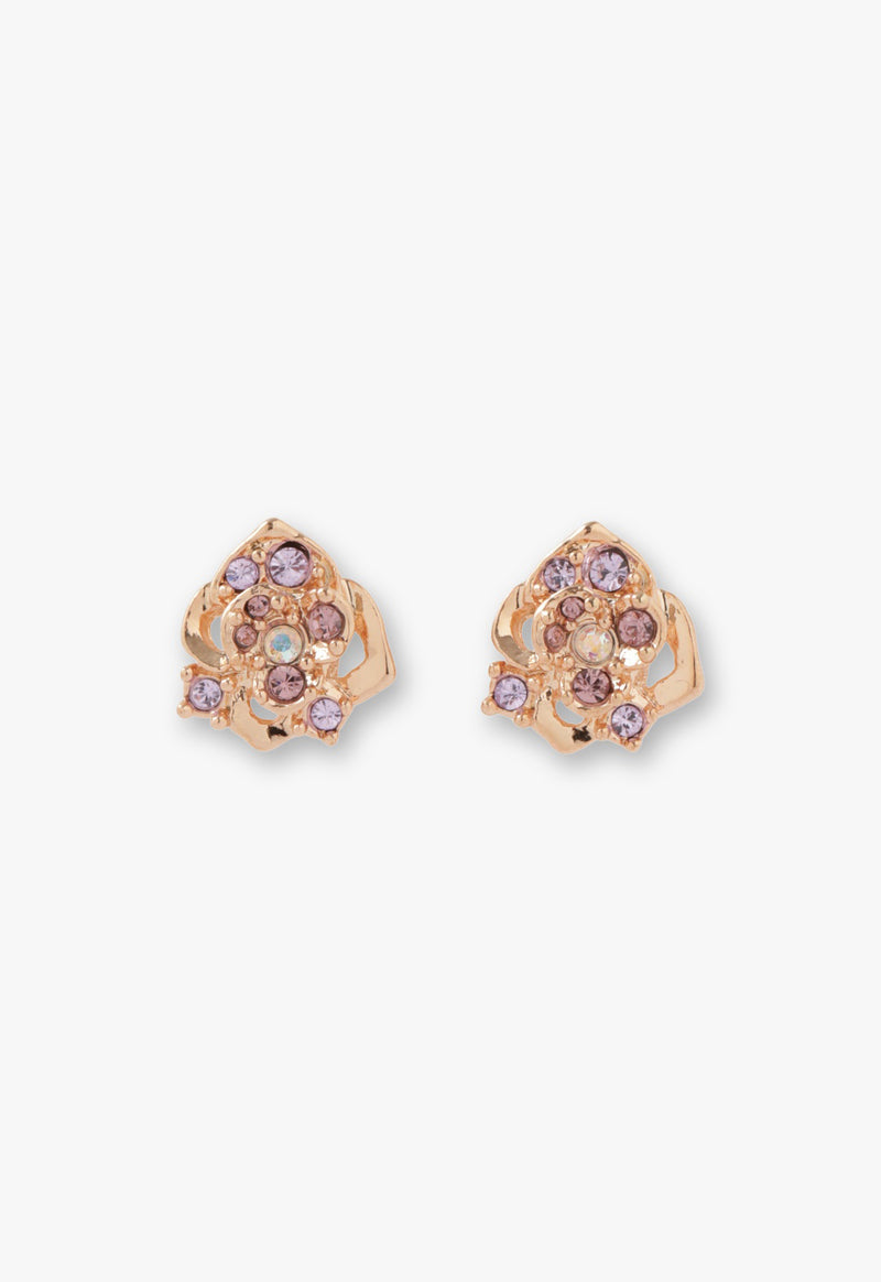 Rose motif earrings 2