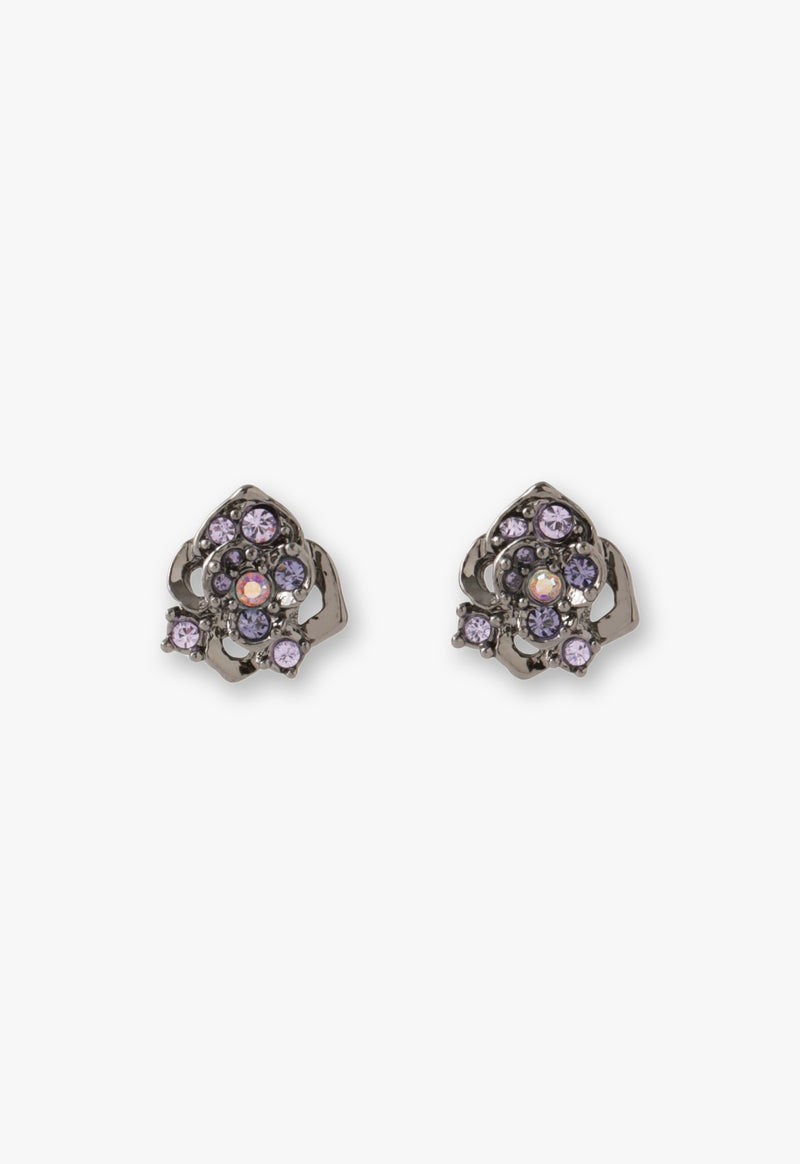 Rose motif earrings 2