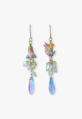 Fairy and snowdrop motif earrings