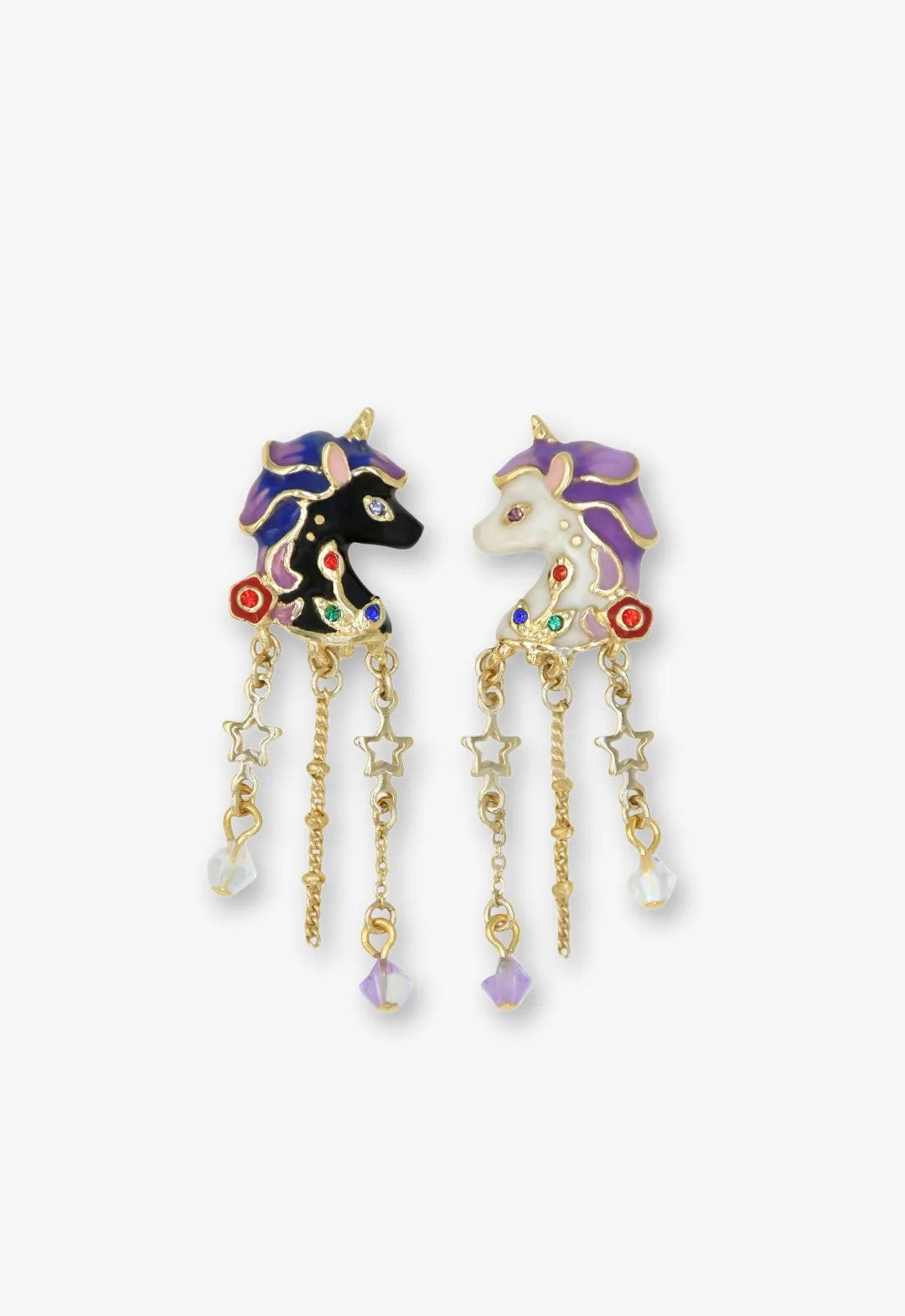 Unicorn motif earrings