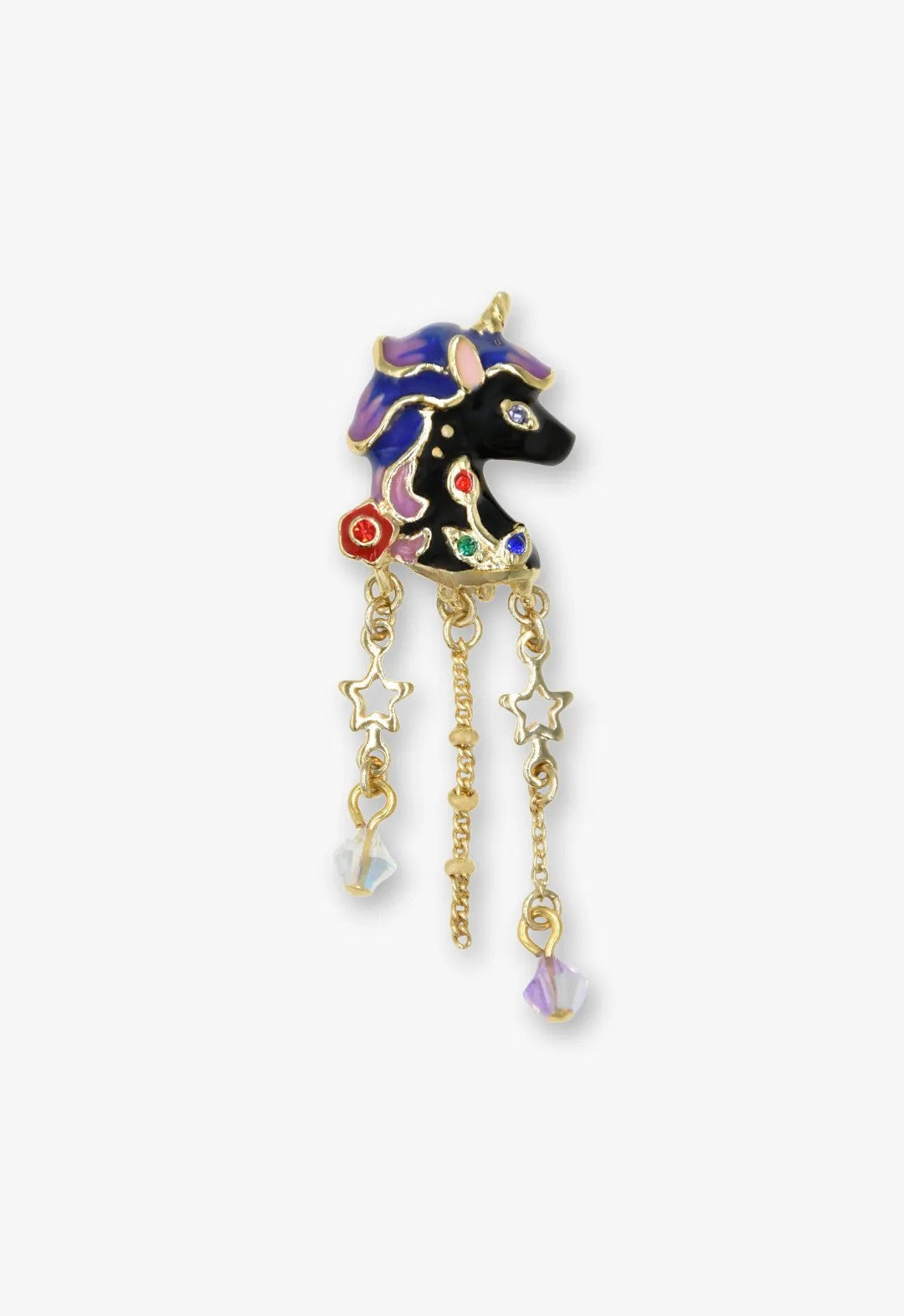 Unicorn motif earrings