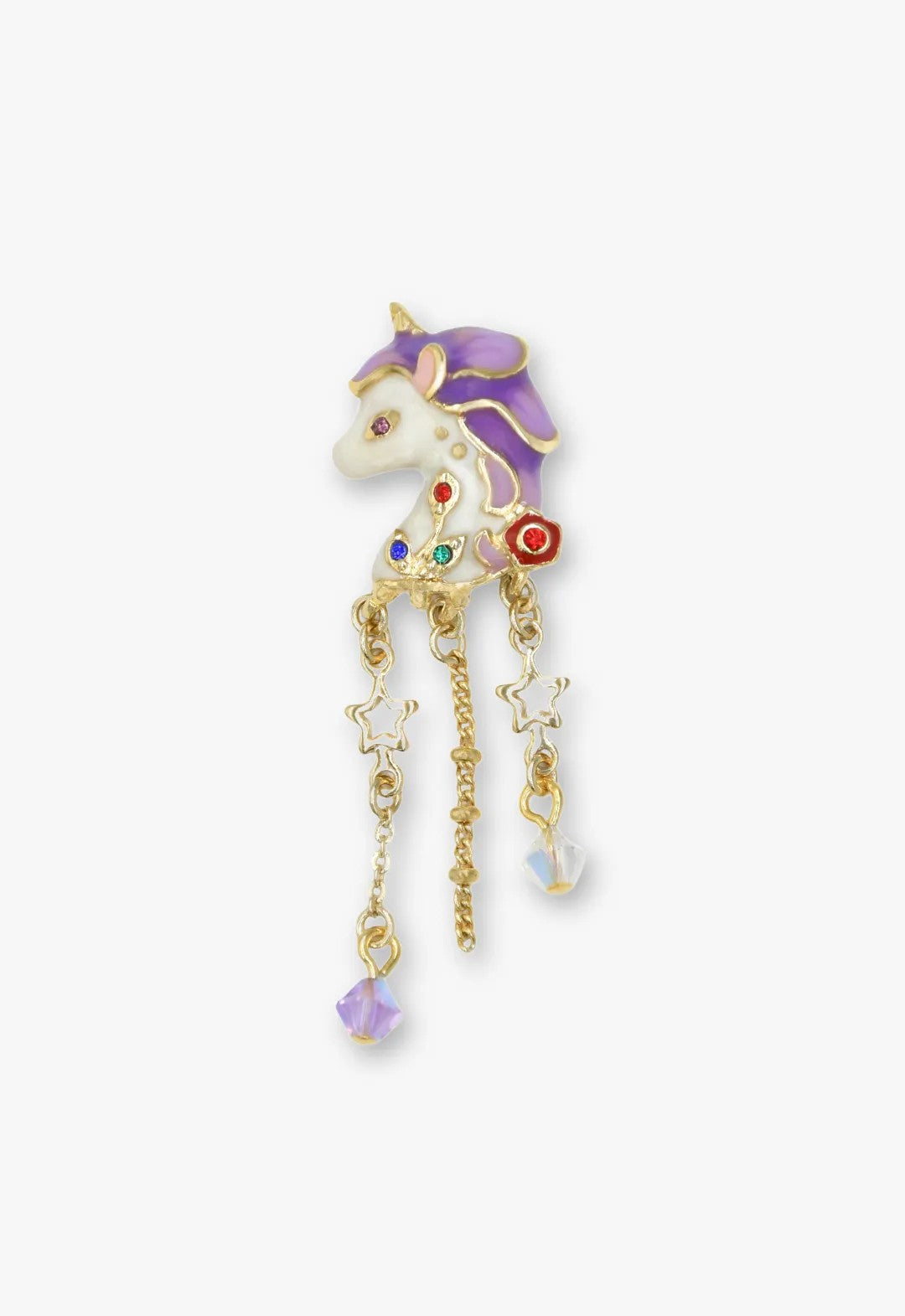 Unicorn motif earrings