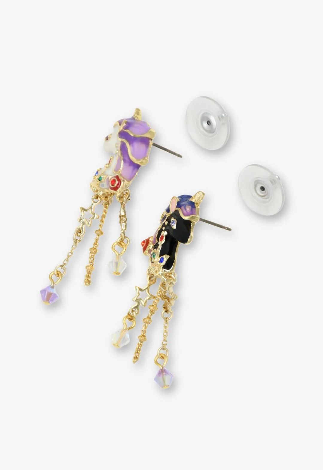 Unicorn motif earrings
