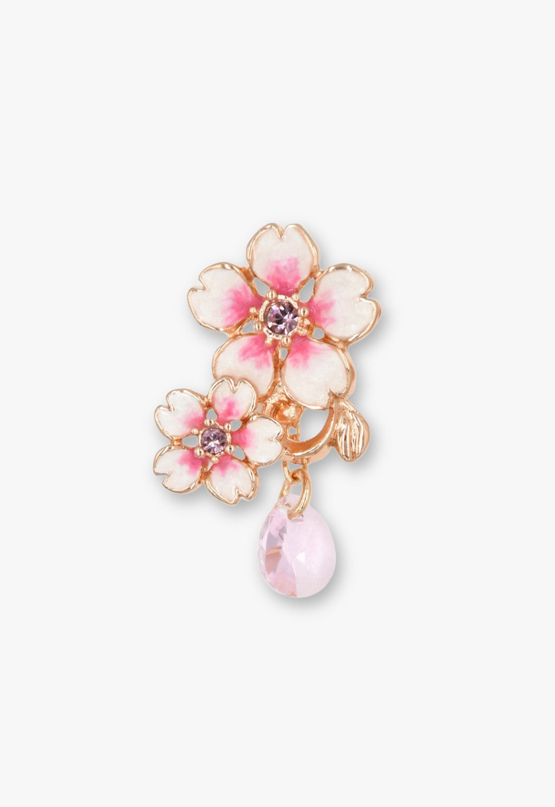 Cherry blossom motif earrings