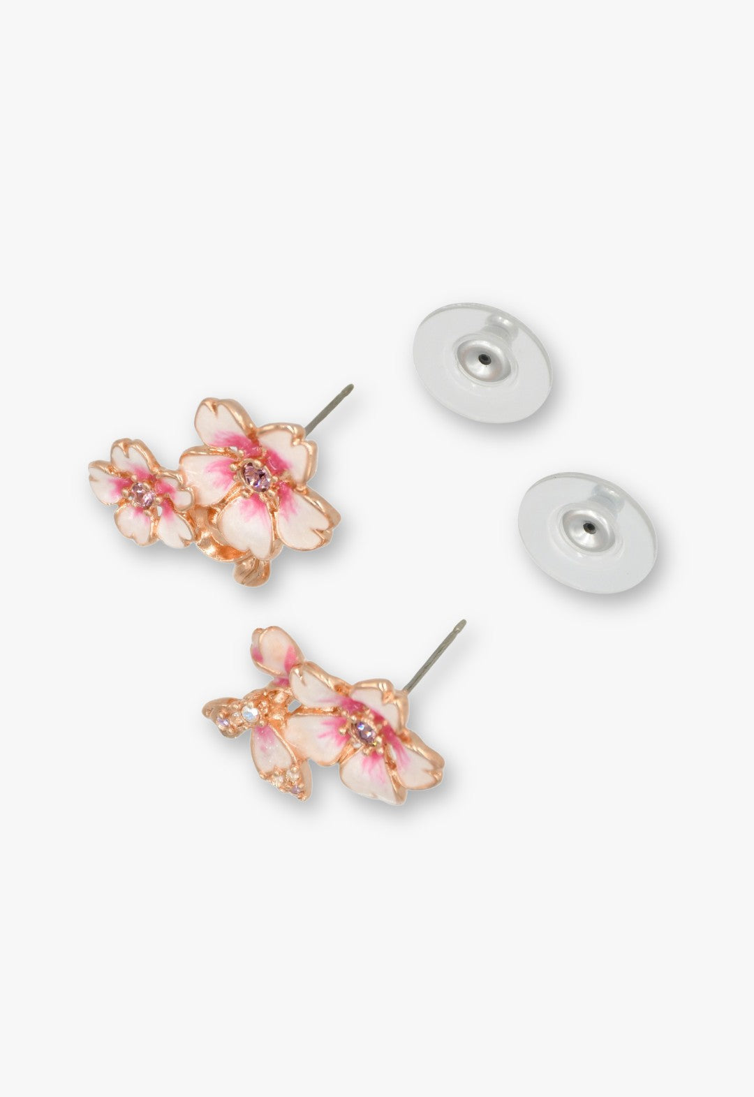 Cherry blossom motif earrings