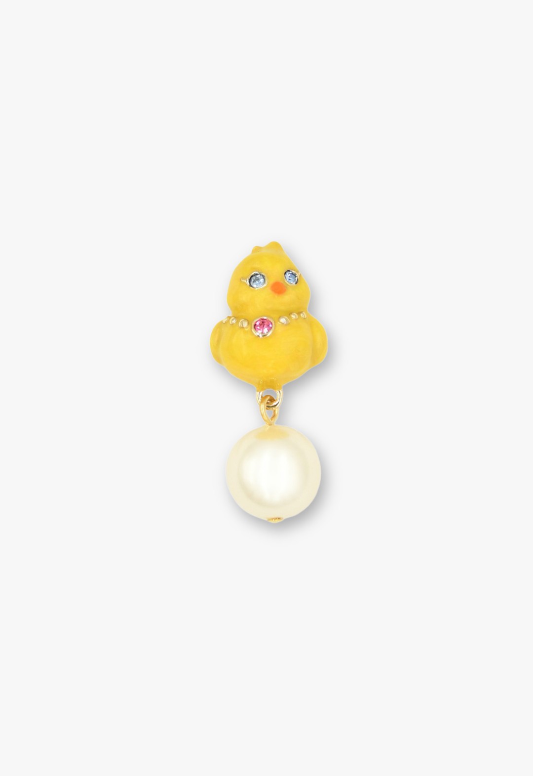 Chick motif earrings
