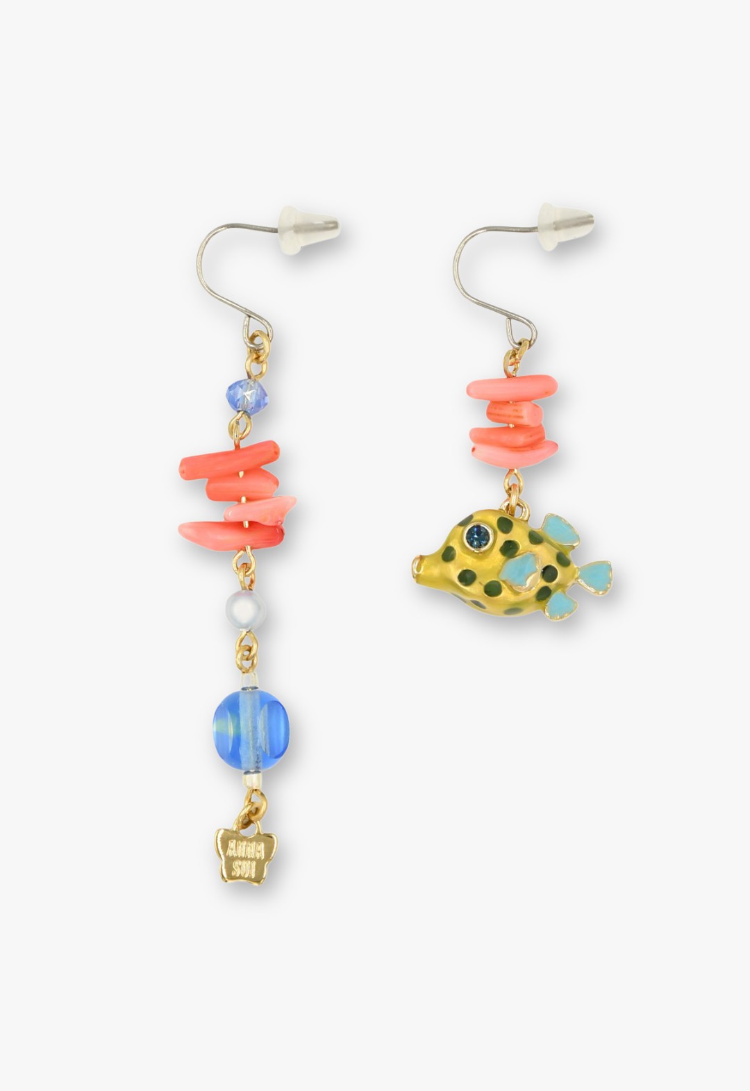 Boxfish motif earrings