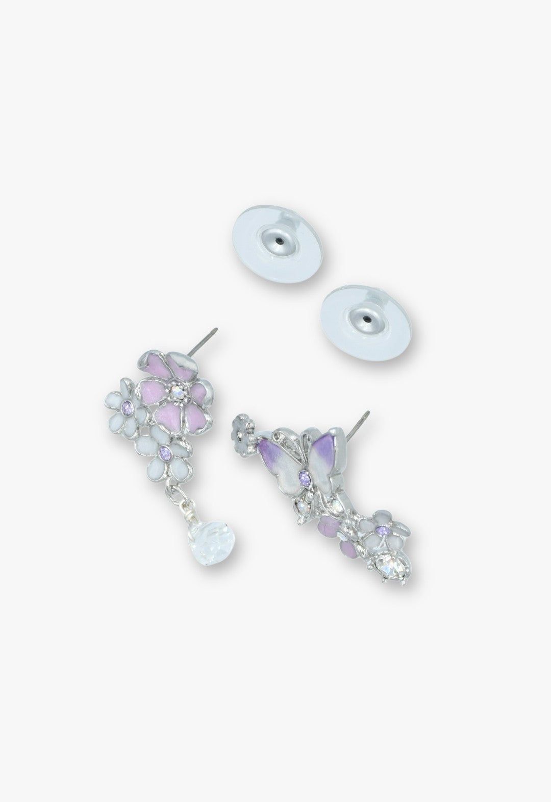 蝶 小花モチーフ ピアス