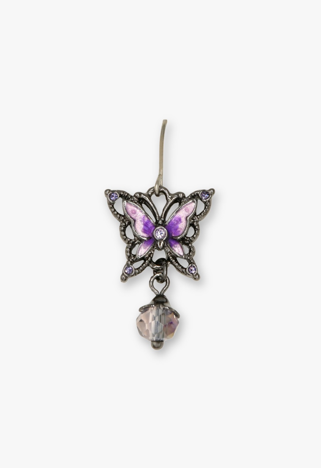 Butterfly motif hook earrings