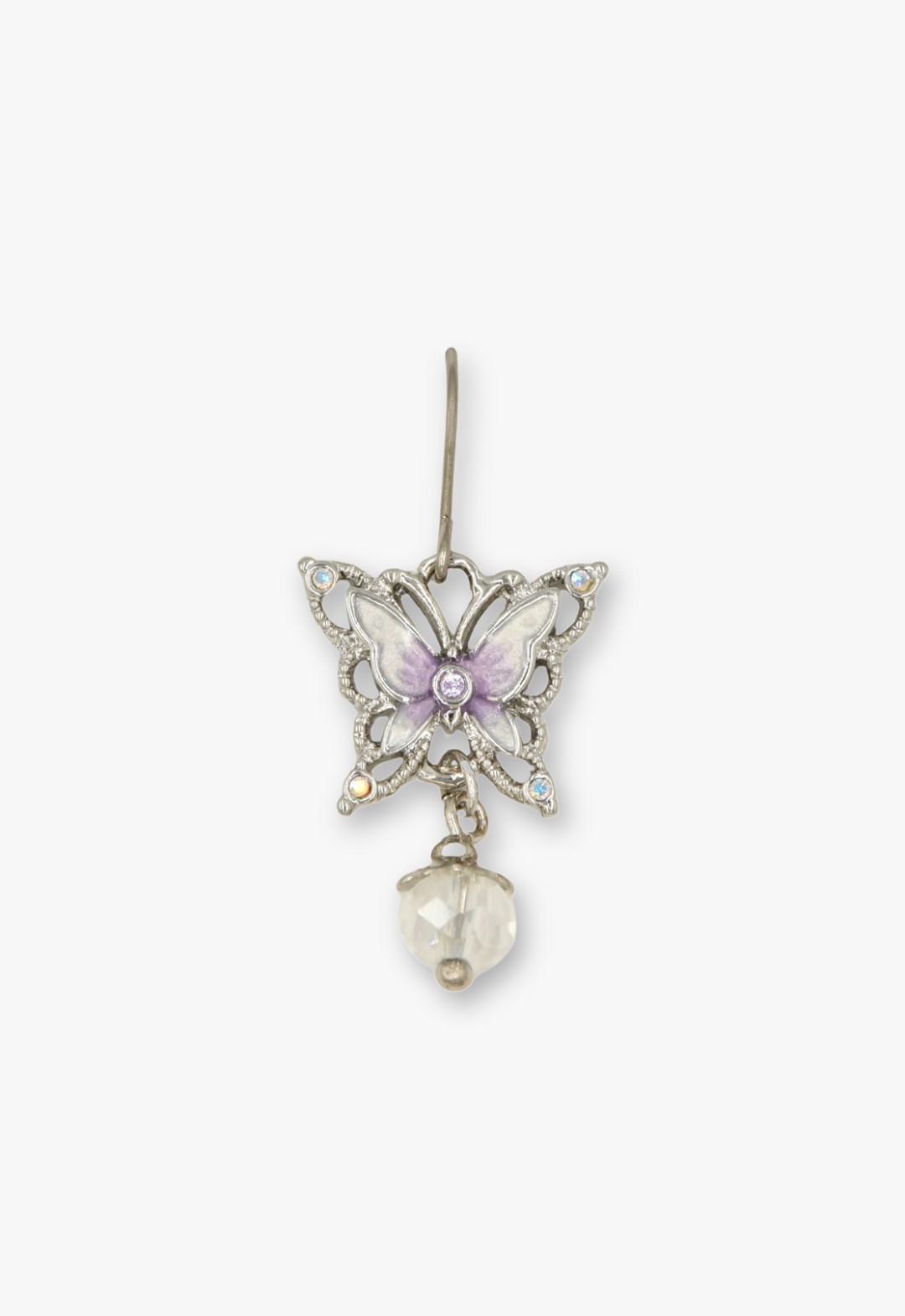 Butterfly motif hook earrings