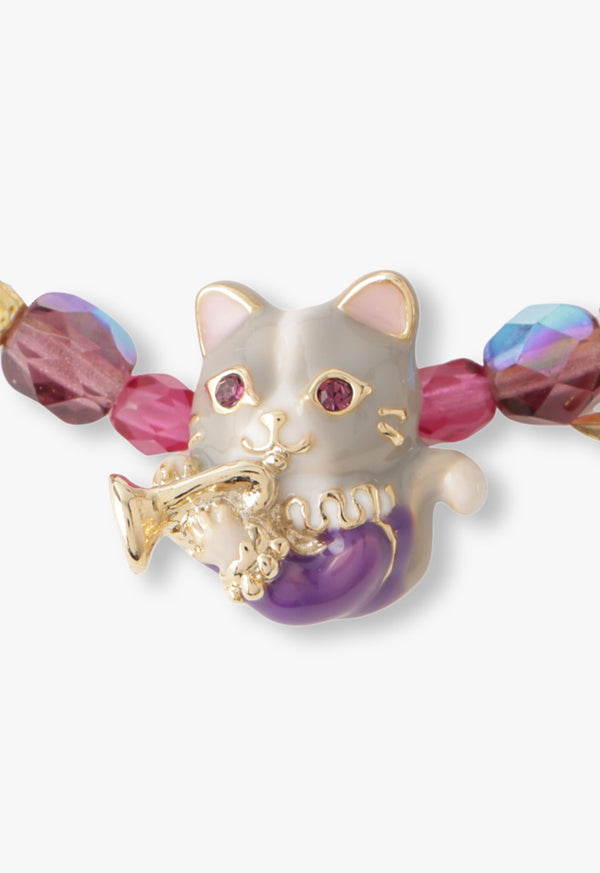 Cat motif bracelet