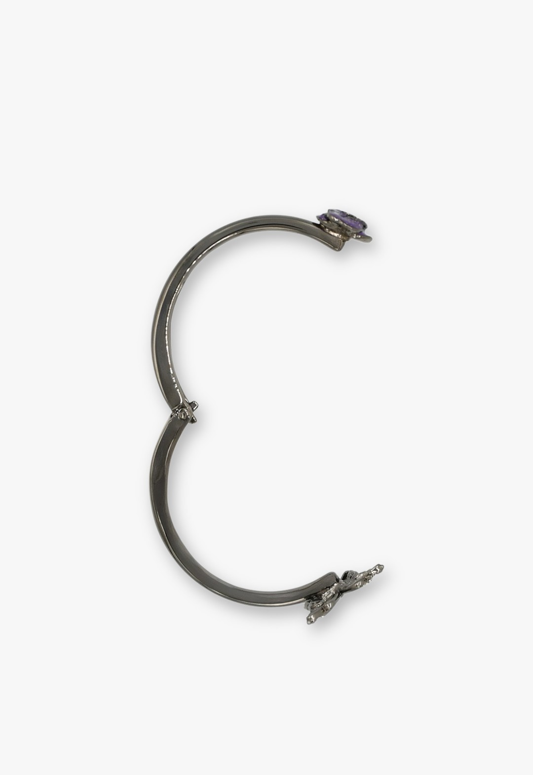 Butterfly and rose motif bangle
