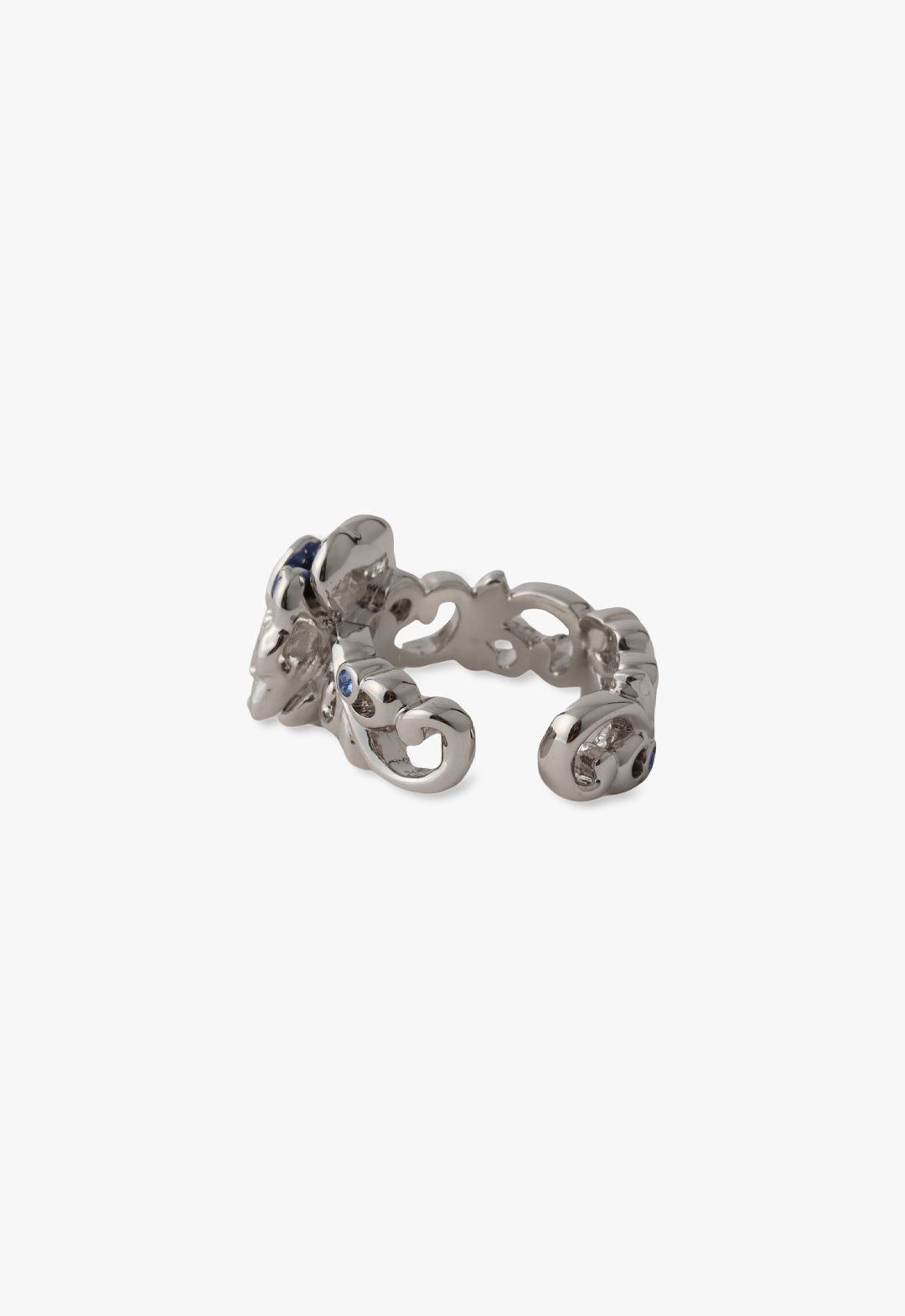 [Limited Edition BOX Item] Birthstone Color <September Sapphire> Necklace & Ear Cuff Set