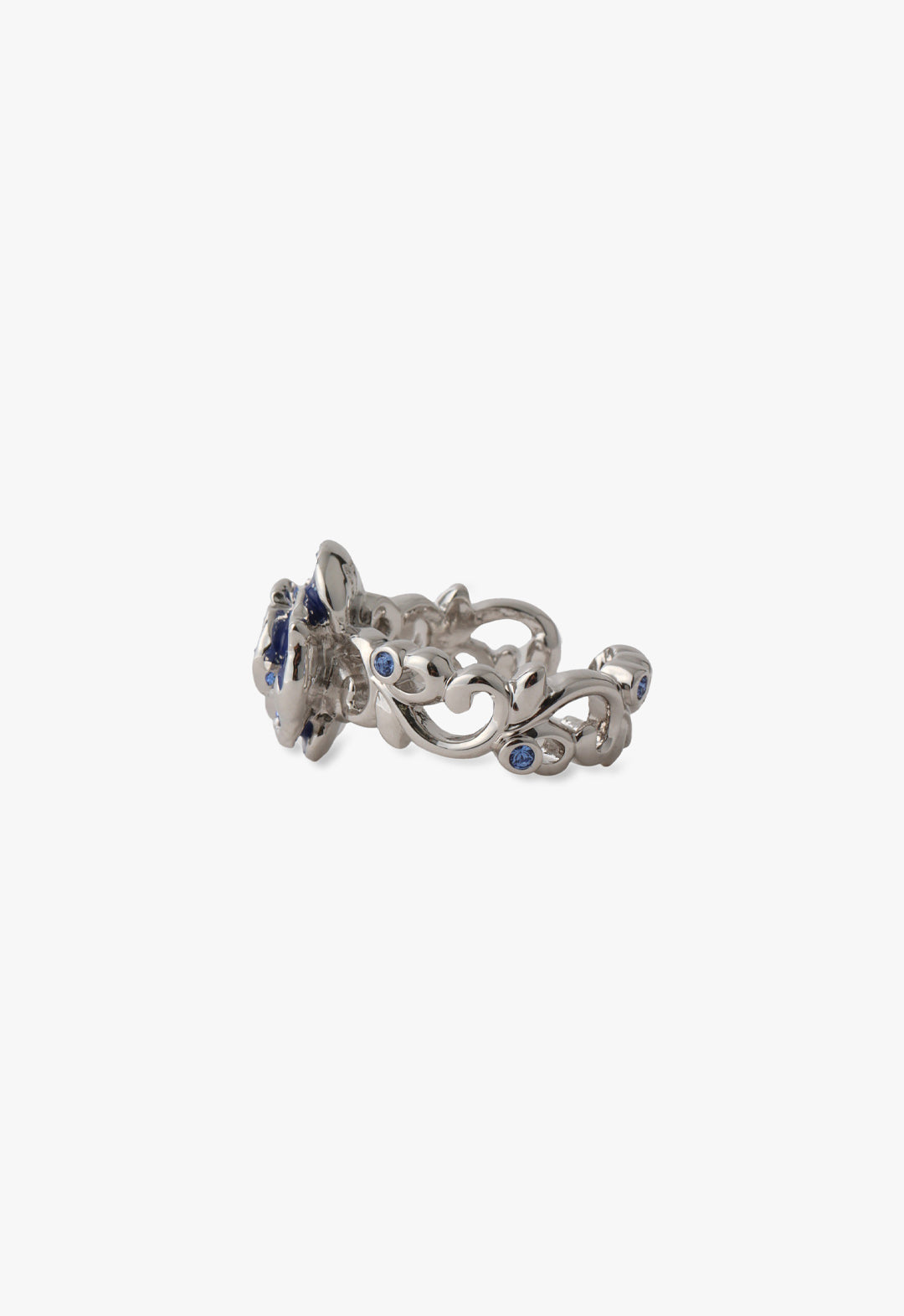 [Limited Edition BOX Item] Birthstone Color <September Sapphire> Necklace & Ear Cuff Set