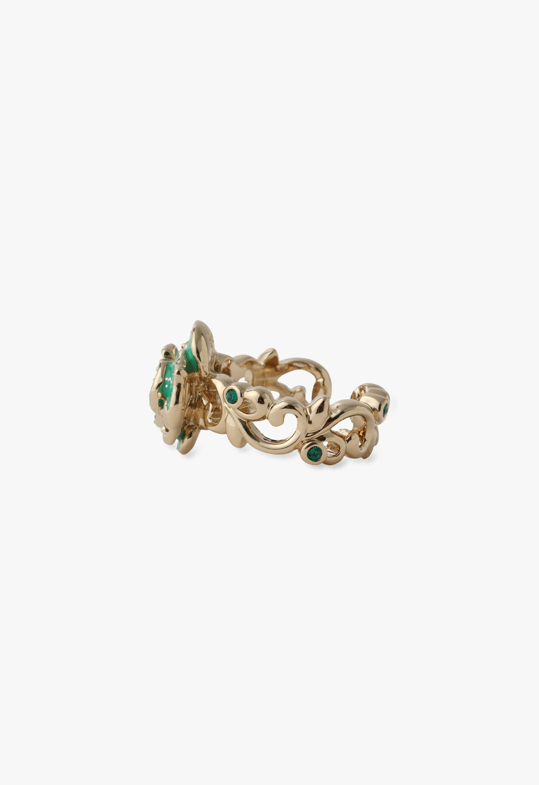 [Limited Edition BOX Item] Birthstone Color <May Emerald> Necklace & Ear Cuff Set